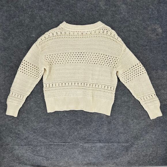 Solid and Striped Sweater Knit XL Cream - Picture 2 of 4
